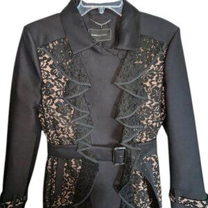 NWT BCBGMaxAzria Iconic "Emmett" Lace Trench Coat Size L
